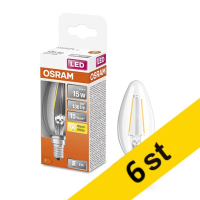 Osram LED lampa E14 | C35 klar | 2700K | 1,5W (15W) 6st [Osram]  LOS00143