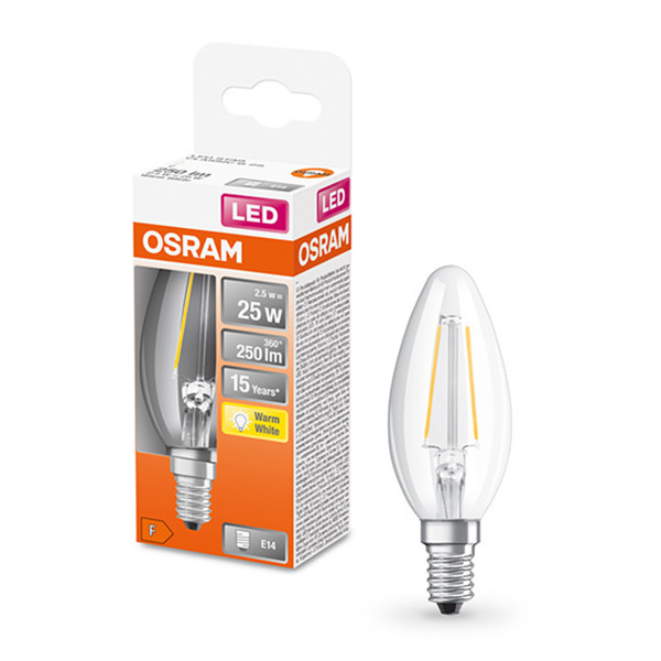Osram LED lampa E14 | C35 klar | 2700K | 2,5W (25W) [Osram]  LOS00144 - 1