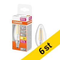 Osram LED lampa E14 | C35 klar | 2700K | 4,8W (40W) dimbar 6st [Osram]  LOS00131