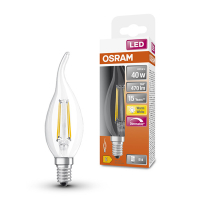 Osram LED lampa E14 | C35 klar | 2700K | 4W (40W) dimbar [Osram]  LOS00128