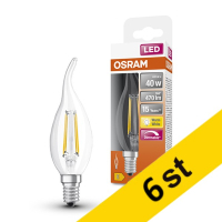 Osram LED lampa E14 | C35 klar | 2700K | 4W (40W) dimbar 6st [Osram]  LOS00129
