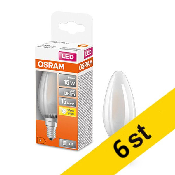 Osram LED lampa E14 | C35 matt | 2700K | 1,5W (15W) 6st [Osram]  LOS00149 - 1