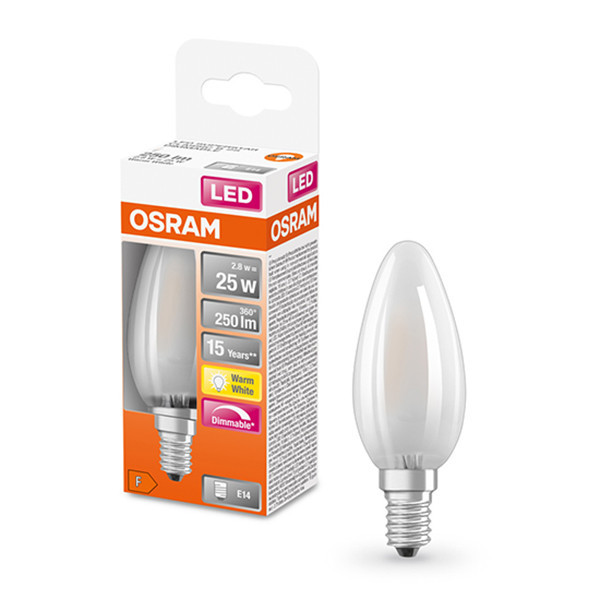 Osram LED lampa E14 | C35 matt | 2700K | 2,8W (25W) dimbar [Osram]  LOS00134 - 1