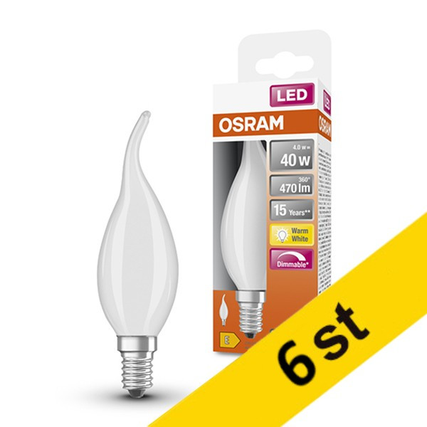 Osram LED lampa E14 | C35 matt | 2700K | 4W (40W) dimbar 6st [Osram]  LOS00137 - 1