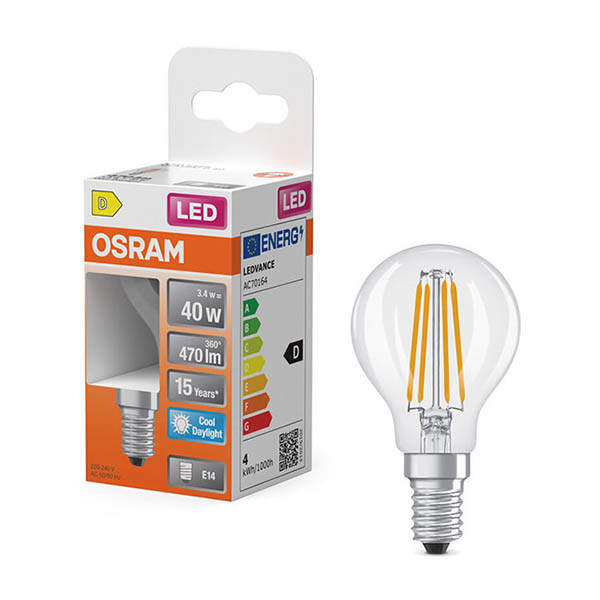 LED lampa E14 | P45 klar | 6500K | 3,4W (40W) [Osram] LOS02170 - 1