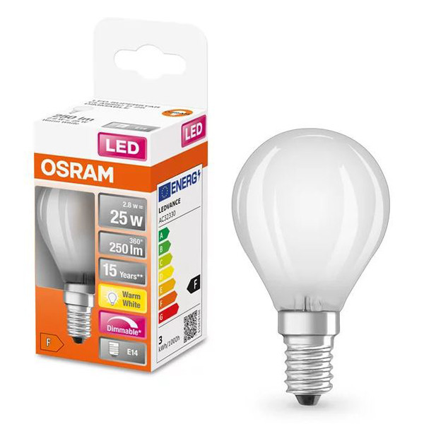 Osram LED lampa E14 | P45 matt | 2700K | 2,2W (25W) dimbar [Osram]  LOS00168 - 1