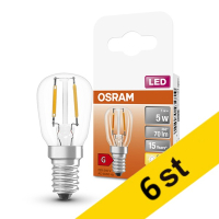 Osram LED lampa E14 | T26 klar | 2400K | 1W (5W) 6st [Osram]  LOS00353