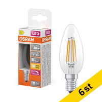 LED lampa E14 dimbar | B35 klar | 2700K | 3,4W (40W) [Osram] 6st LOS01848