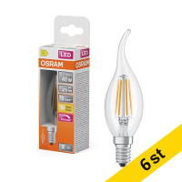 LED lampa E14 dimbar | BA35 klar | 2700K | 3,4W (40W) [Osram] 6st LOS01846