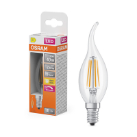 LED lampa E14 dimbar | BA35 klar | 2700K | 3,4W (40W) [Osram] LOS01845