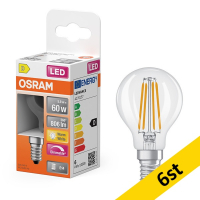 LED lampa E14 dimbar | P45 klar | 2700K | 5,9W (60W) [Osram] 6st LOS01224