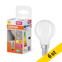 LED lampa E14 dimbar | P45 matt | 2700K | 1,8W (25W) [Osram] 6st LOS01878