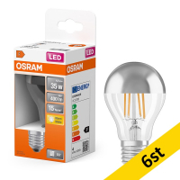 LED lampa E27 | A60 | top coated silver | 2700K | 4W (35W) [Osram] 6st LOS01688
