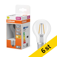 LED lampa E27 | A60 klar | 2700K | 1,8W (25W) [Osram] 6st LOS01822