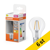 LED lampa E27 | A60 klar | 2700K | 1W (15W) [Osram] 6st LOS01820