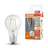 Osram LED lampa E27 | A60 klar | 2700K | 2,2W (25W) dimbar [Osram]  LOS00024