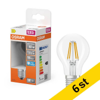 LED lampa E27 | A60 klar | 6500K | 3,4W (40W) [Osram] 6st LOS02121