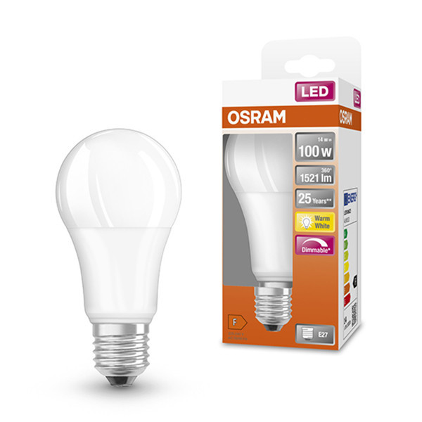 Osram LED lampa E27 | A60 matt | 2700K | 14W (100W) dimbar [Osram]  LOS00064 - 1