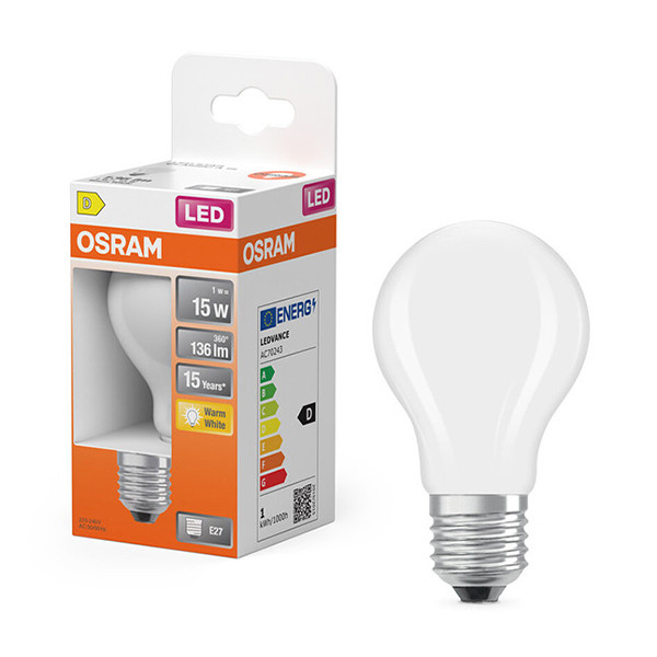 LED lampa E27 | A60 matt | 2700K | 1W (15W) [Osram] LOS01831 - 1