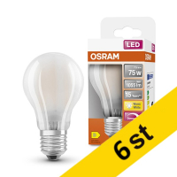Osram LED lampa E27 | A60 matt | 2700K | 7,5W (75W) dimbar 6st [Osram]  LOS00049