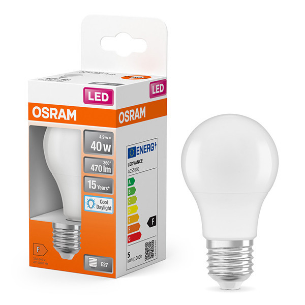 LED lampa E27 | A60 matt | 6500K | 4,9W (40W) [Osram] LOS01147 - 1