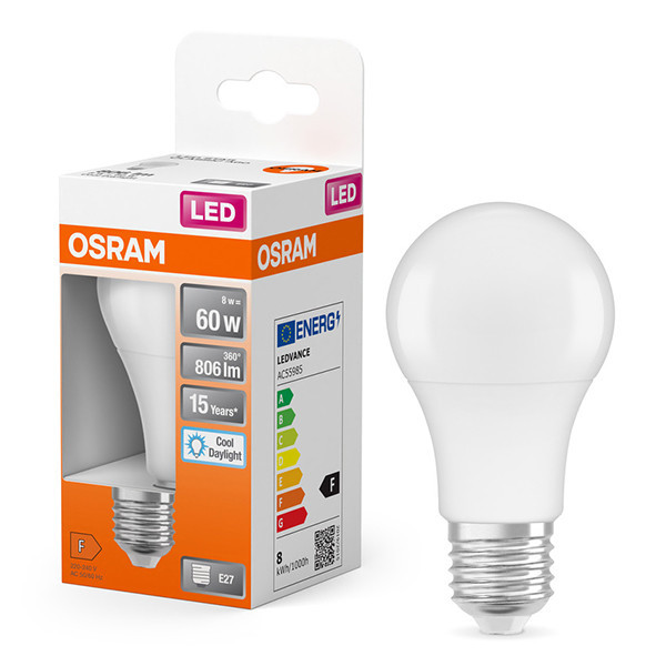 LED lampa E27 | A60 matt | 6500K | 8W (60W) [Osram] LOS01151 - 1
