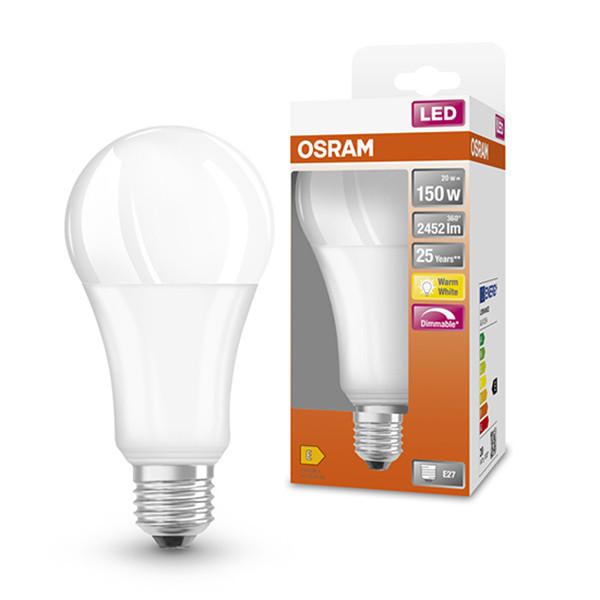 Osram LED lampa E27 | A70 matt | 2700K | 20W (150W) dimbar [Osram]  LOS00066 - 1