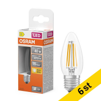 LED lampa E27 | B35 klar | 2700K | 3,4W (40W) [Osram] 6st LOS02143