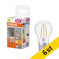 LED lampa E27 | G45 klar | 2700K | 1W (15W) [Osram] 6st LOS01886