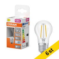 LED lampa E27 | G45 klar | 4000K | 1,8W (25W) [Osram] 6st LOS02163