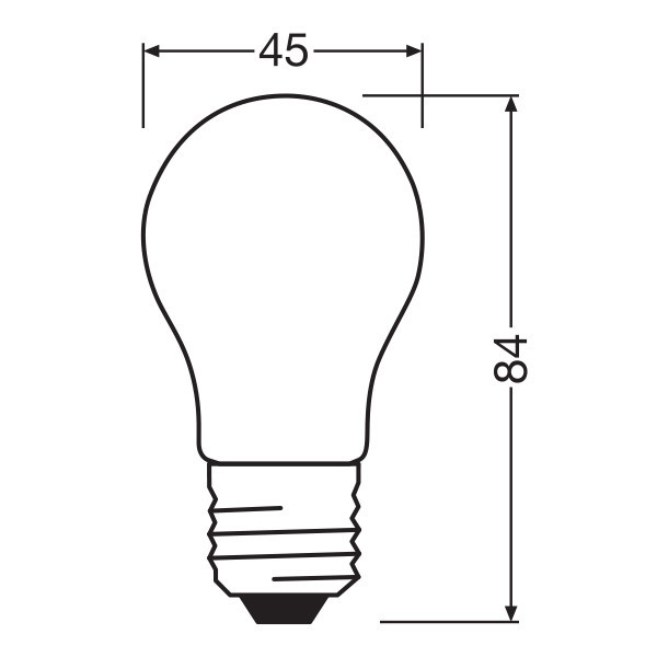 LED lampa E27 | G45 matt | 2700K | 1W (15W) [Osram] LOS01125 - 2