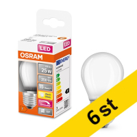 Osram LED lampa E27 | G45 matt | 2700K | 2,2W (25W) dimbar 6st [Osram]  LOS00167