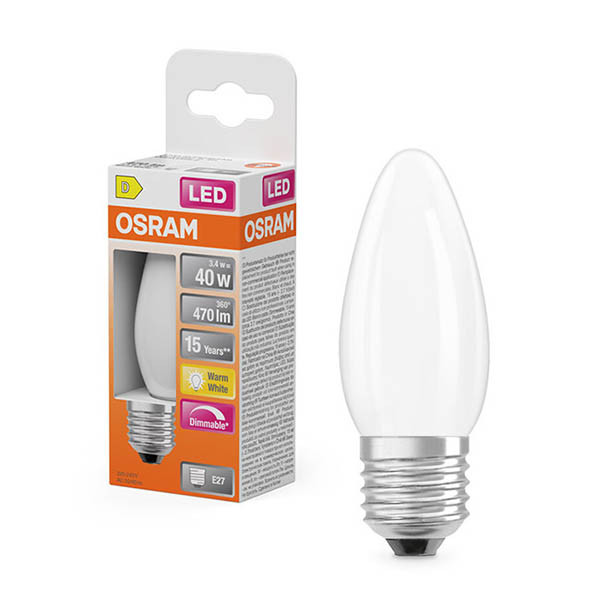 LED lampa E27 Dimbar | B35 matt | 2700K | 3,4W (40W) [Osram] LOS02132 - 1