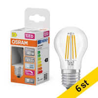 LED lampa E27 Dimbar | G45 klar | 4000K | 3,4W (40W) [Osram] 6st LOS02159