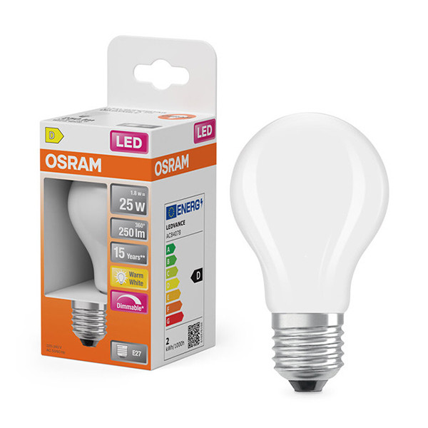 LED lampa E27 dimbar | A60 matt | 2700K | 1,8W (25W) [Osram] LOS01809 - 1