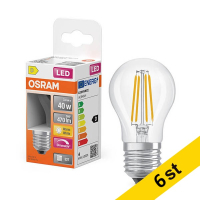 LED lampa E27 dimbar | G45 klar | 2700K | 3,4W (40W) [Osram] 6st LOS01872
