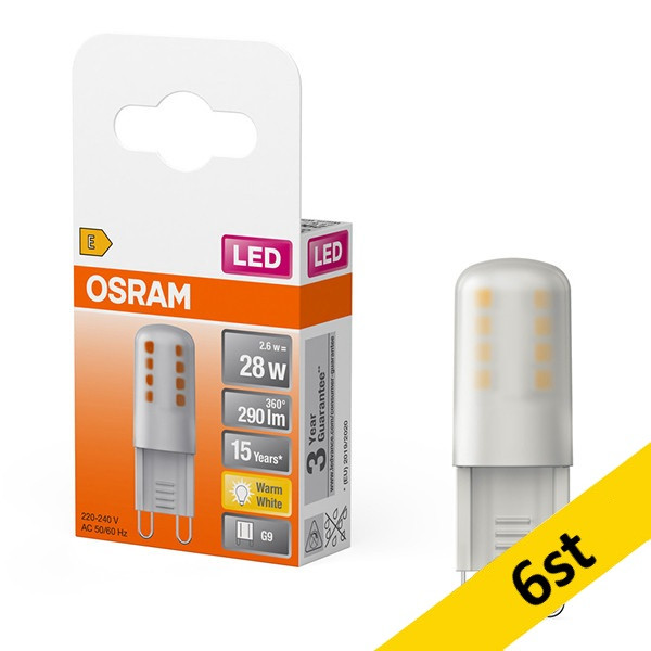 LED lampa G9 | SMD | 2700K | 2,6W (28W) [Osram] 6st LOS01392 - 1