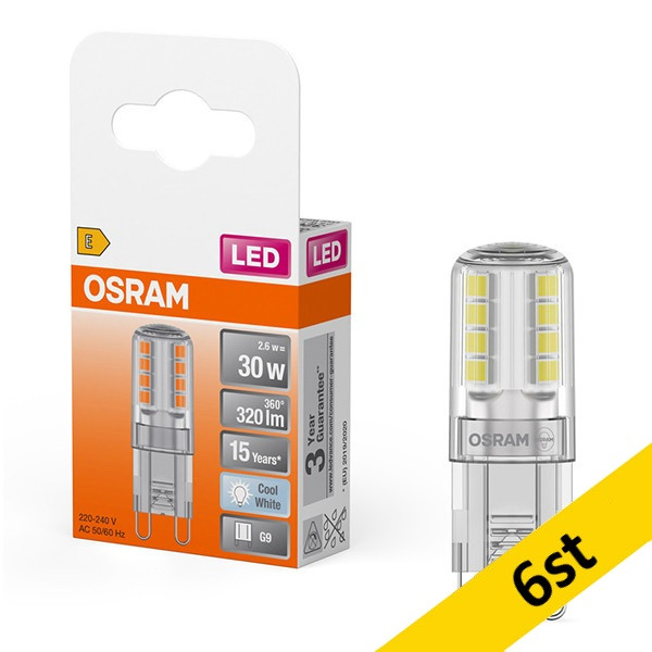 LED lampa G9 | SMD | 4000K | 2,6W (30W) [Osram] 6st LOS01384 - 1