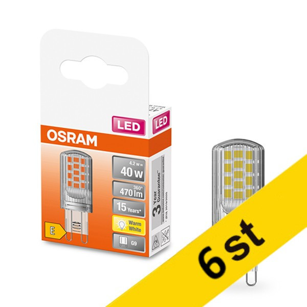 LED lampa G9 | klar | 2700K | 4,2W (40W) [Osram] | 6st LOS00333 - 1