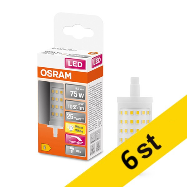 LED lampa R7S dimbar | 2700K | 9,5W (75W) [Osram] 6st LOS00345 - 1