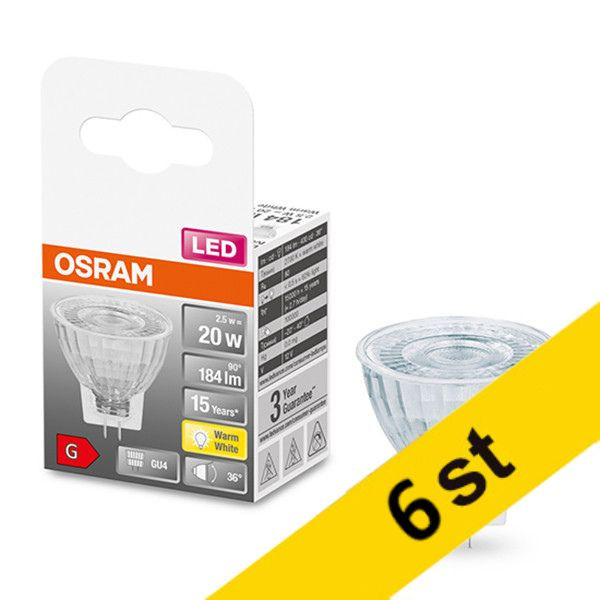 LED spotlight GU4 | MR11 | 2700K | 2.5W (20W) [Osram] | 6st LOS00303 - 1