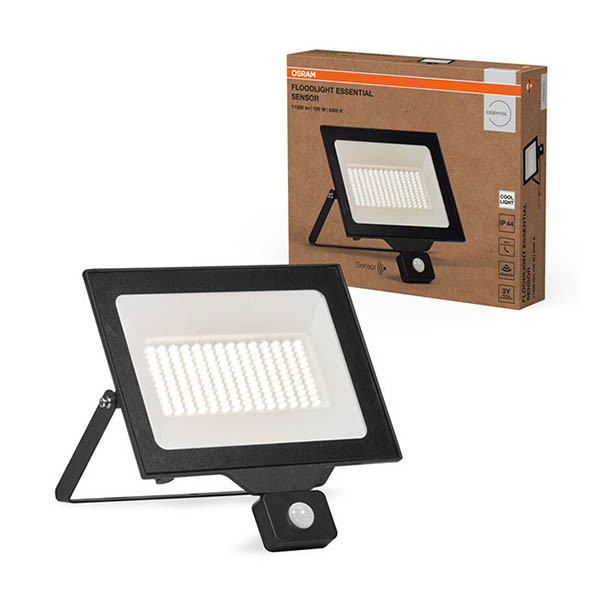 LED strålkastare med sensor 100W | 4000K | 10000lm | IP44 [Osram] LOS02080 - 1
