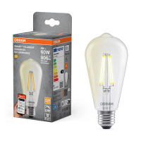 Smart lampa E27 dimbar | ST64 | klar | 2700K | 6W [Osram] LOS02001