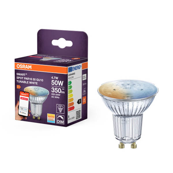 Smart spotlight GU10 dimbar | 2700-6500K | 4.7W (50W) [Osram] LOS01961 - 1