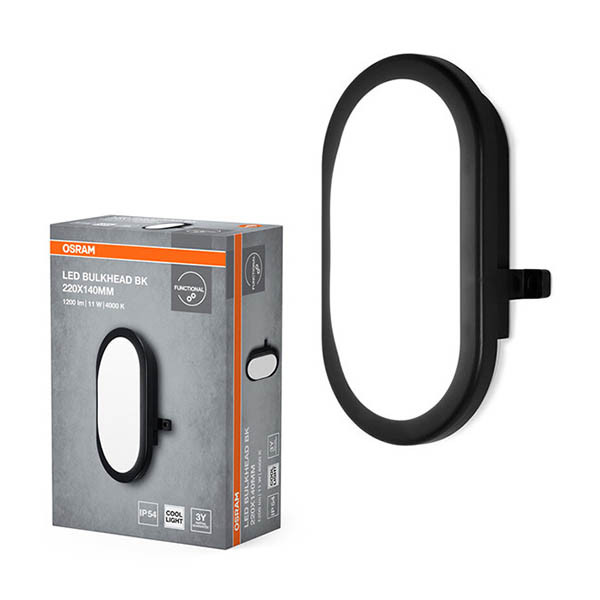 Vägglampa 11W | utomhus | IP54 | svart [Osram] LOS02060 - 1