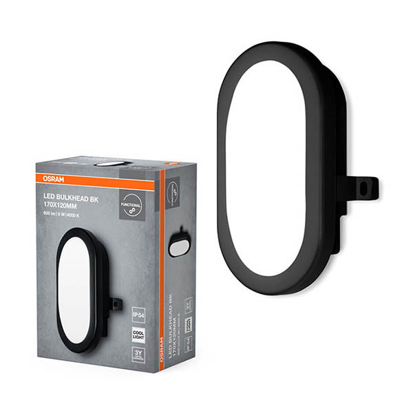 Vägglampa 6W | utomhus | IP54 | svart [Osram] LOS02058 - 1
