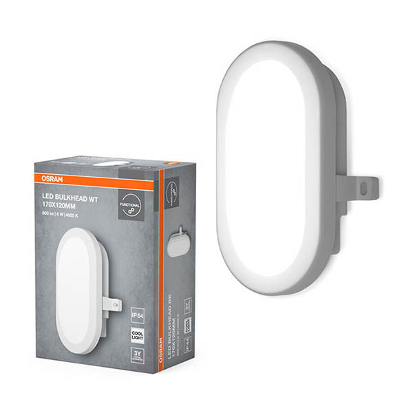 Vägglampa 6W | utomhus | IP54 | vit [Osram] LOS02057 - 1