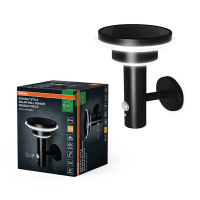 Vägglampa solcell | Endura Double Circle | 6W | sensor | IP44 | 22cm [Osram] LOS02096