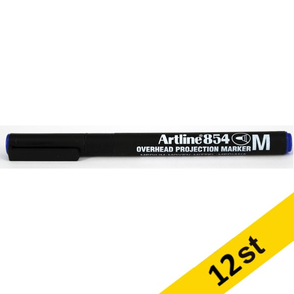 Overheadpenna permanent 1mm | Artline 854 | blå | 12st  360793 - 1
