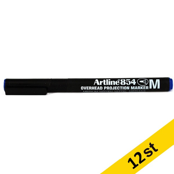 Overheadpenna permanent 1mm | Artline 854 | blå | 12st 360793 - 1